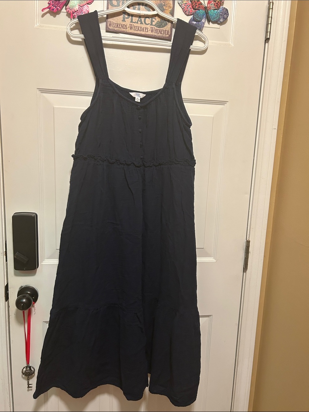 👗 Time & Tru Sleeveless Navy Blue Maxi Dress - Casual Summer Dress 👗 - Picture 1 of 4